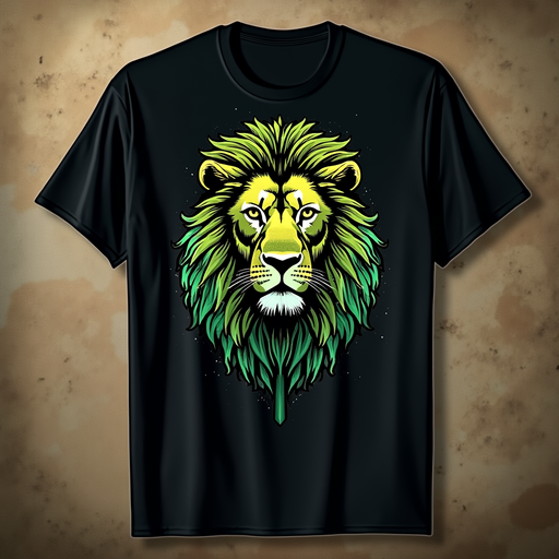 Stylish Lion Graphic T-shirt PNG Image with Transparent Background