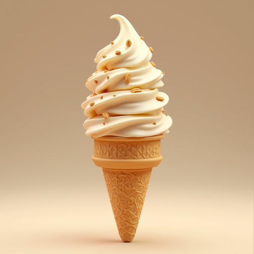 Delicious Ice Cream Cone PNG Image with Sprinkles
