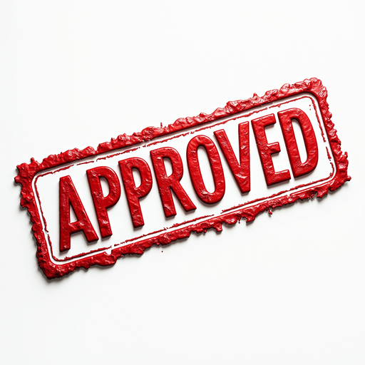 Approved Stamp PNG - Transparent Background for Design