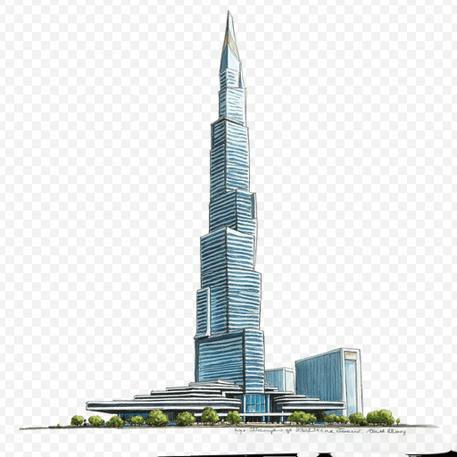 Modern Skyscraper PNG Image with Transparent Background