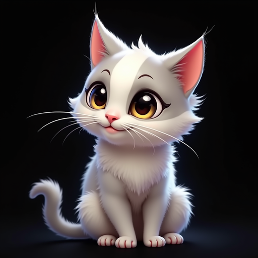 Cute Cartoon Cat PNG Image with Transparent Background