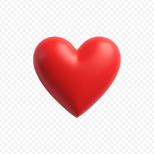 Red Heart PNG Image with Transparent Background