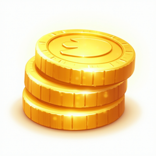 3 Gold Coins PNG Image with Transparent Background