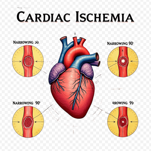Heart Anatomy Illustration with Cholesterol Effects PNG Image