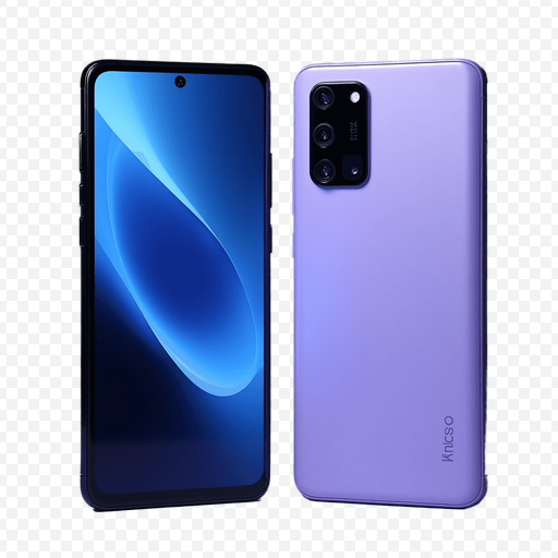 Purple Smartphone PNG Image with Transparent Background