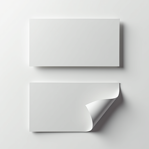 Blank Business Card Mockup PNG Image with Curling Edge