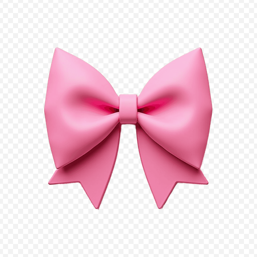 Pink Bow PNG Image with Transparent Background
