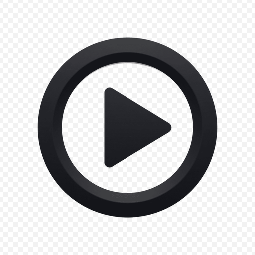 Black Play Button PNG Image with Transparent Background