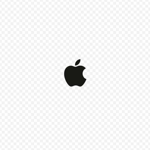 Apple Logo Transparent PNG with Black Background