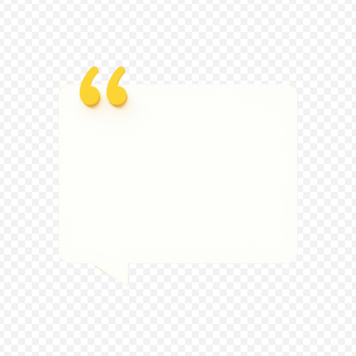 White Quotation Mark PNG with Transparent Background