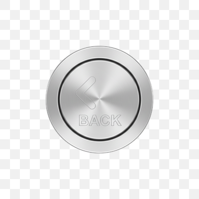 Brushed Metal Back Button with Arrow and Text