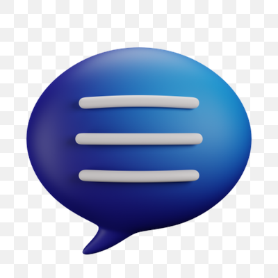 Gradient Blue 3D Chat Bubble Icon