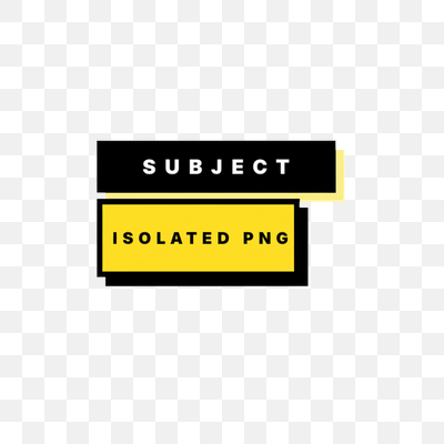 Minimalist 'Subject Isolated PNG' Graphic Design Element