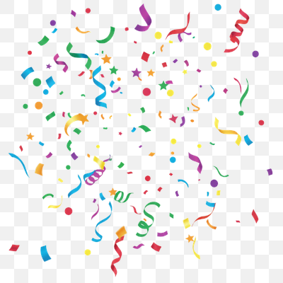 Vibrant Confetti and Streamers Celebration Burst
