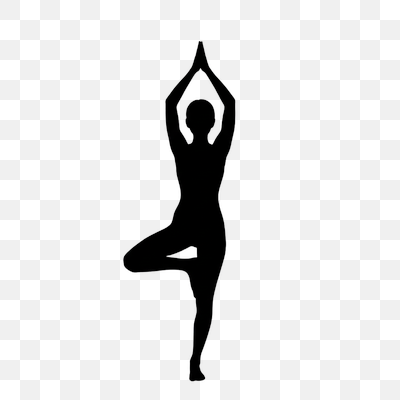 Yoga Tree Pose Silhouette for Balance and Serenity