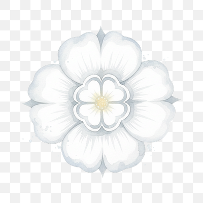 Elegant White Watercolor Blossom