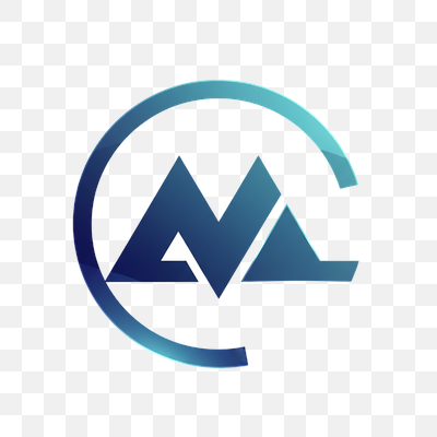 Dynamic Blue Teal Gradient Abstract Geometric Logo