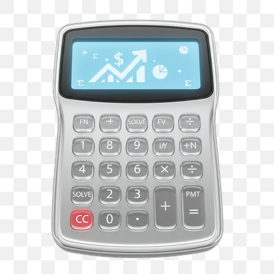 Sleek Financial Calculator with Business Analytics Display
