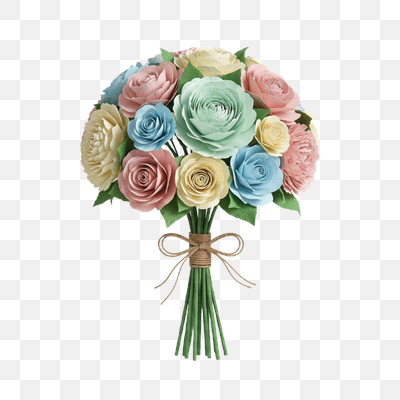 Handcrafted Pastel Paper Flower Bouquet