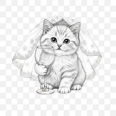 Whimsical Bridal Kitten Toast