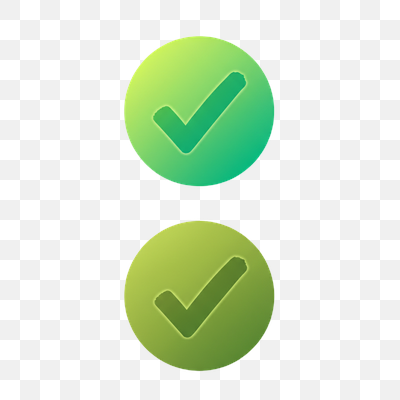 Modern Green Gradient Checkmark Icons