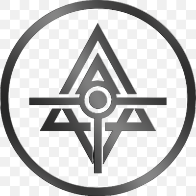 Symmetrical Metallic Geometric Emblem