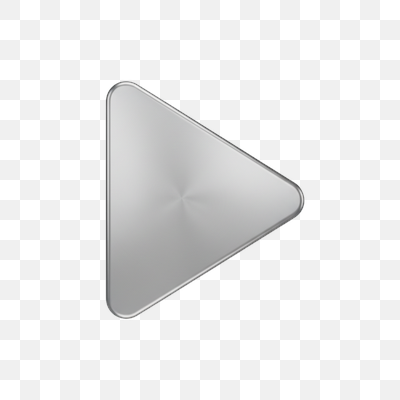 Sleek Metallic Silver Play Button Icon