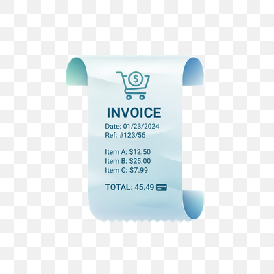 Modern Digital Invoice Receipt Illustration