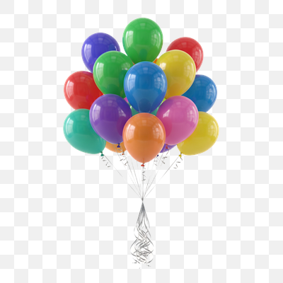 Vibrant Bunch of Floating Celebration Balloons
