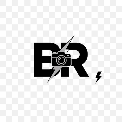 BR Photography Logo with Camera and Lightning Bolt