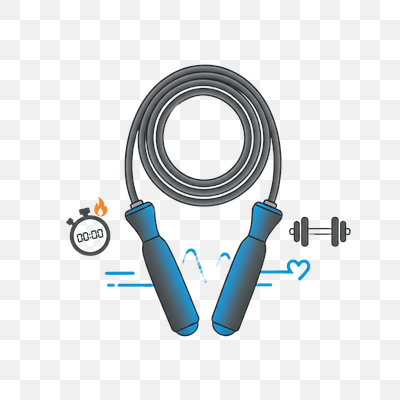Jump Rope Fitness with Cardio and Strength Icons