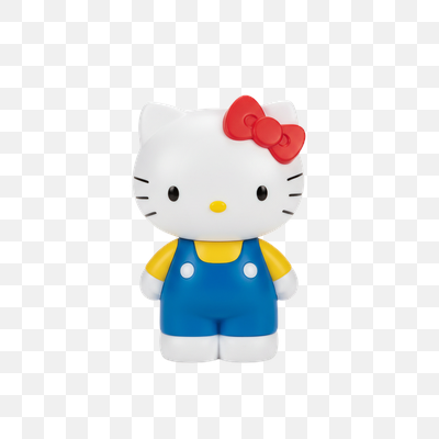 Classic Hello Kitty Figurine in Blue Overalls