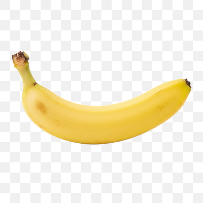Vibrant Ripe Yellow Banana on White