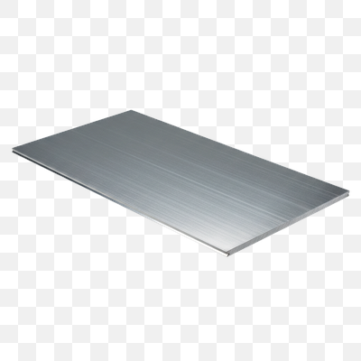 Brushed Metal Sheet on White Background