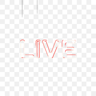 Vibrant Red Neon 'LIVE' Sign