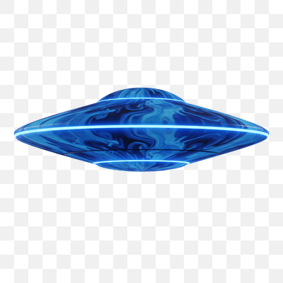 Vibrant Blue UFO with Luminous Accents