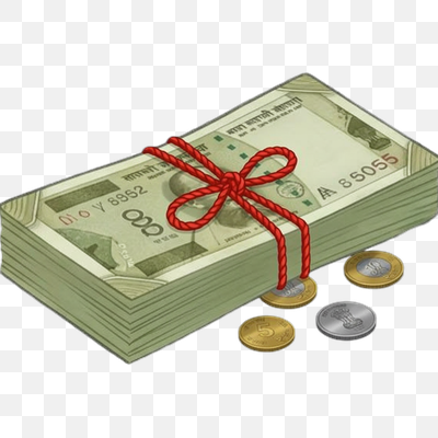 Indian Rupee Bundle and Coins: A Symbol of Wealth and Savings