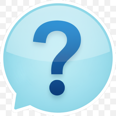 Glossy Blue Question Mark Speech Bubble Icon