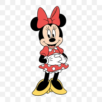 Classic Minnie Mouse Full Body Illustration