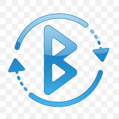 Glossy Blue Sync/Refresh B Icon
