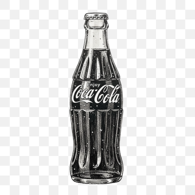 Classic Coca-Cola Bottle Ink Illustration
