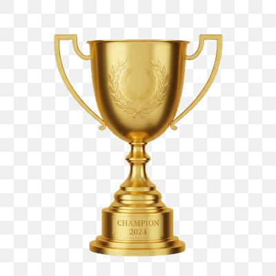 Golden Champion 2024 Trophy with Laurel Wreath