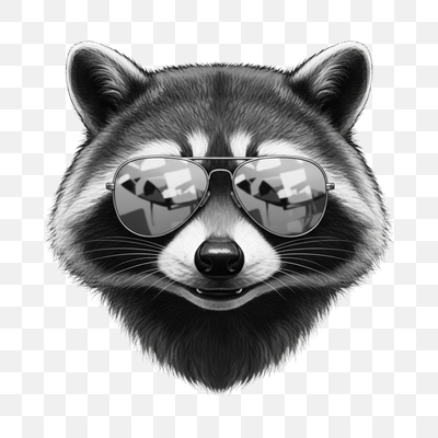 Cool Raccoon in Aviator Shades