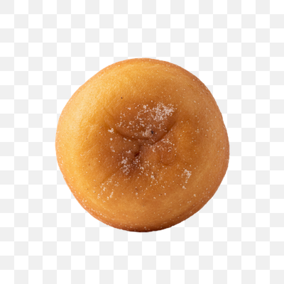 Golden Sugar Donut on White
