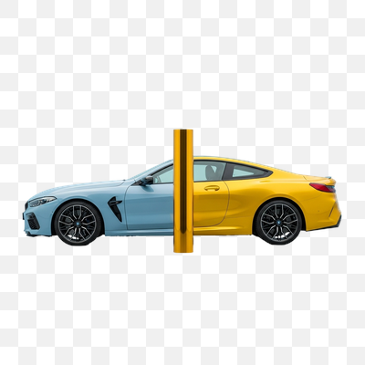 Split Personality: Two-Tone Luxury Coupe with Golden Divide