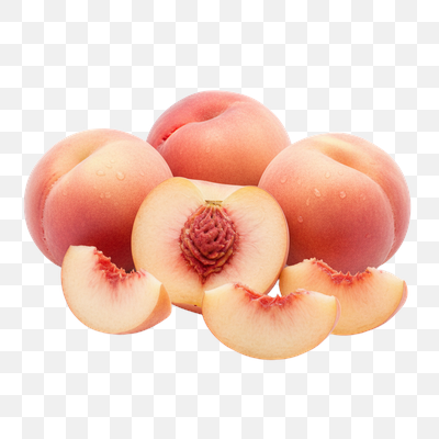 Luscious Fresh Peaches: Whole, Halved, and Sliced