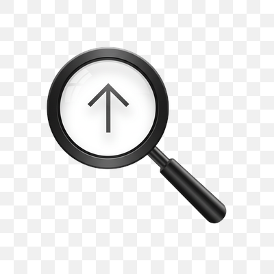 Magnifying Glass with Upward Arrow Icon