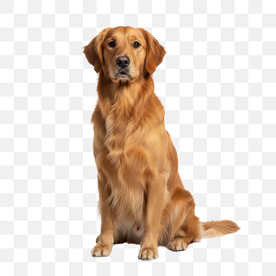 Regal Golden Retriever Studio Portrait