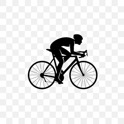 Minimalist Cyclist Silhouette on Road Bike