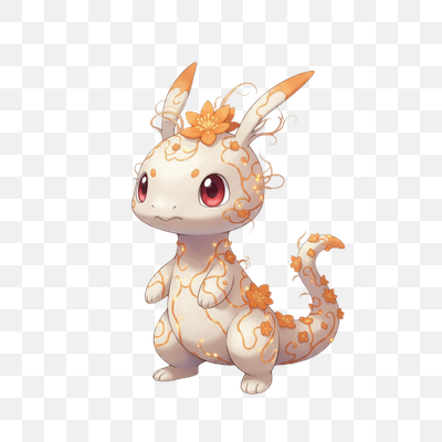 Blossom Spirit: The Orange-Flowered Creature